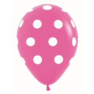 Ballon Polka Dots Fuchsia (1st)